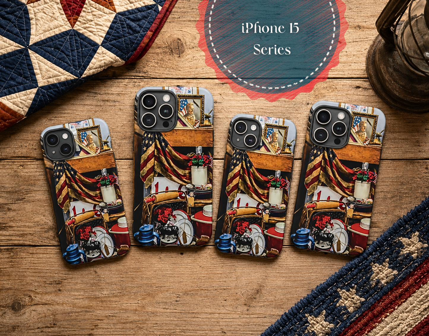 Patriotic MagSafe Phone Case American Flag Gift For Her Vintage Inspired Americana iPhone Samsung Cover America 250th