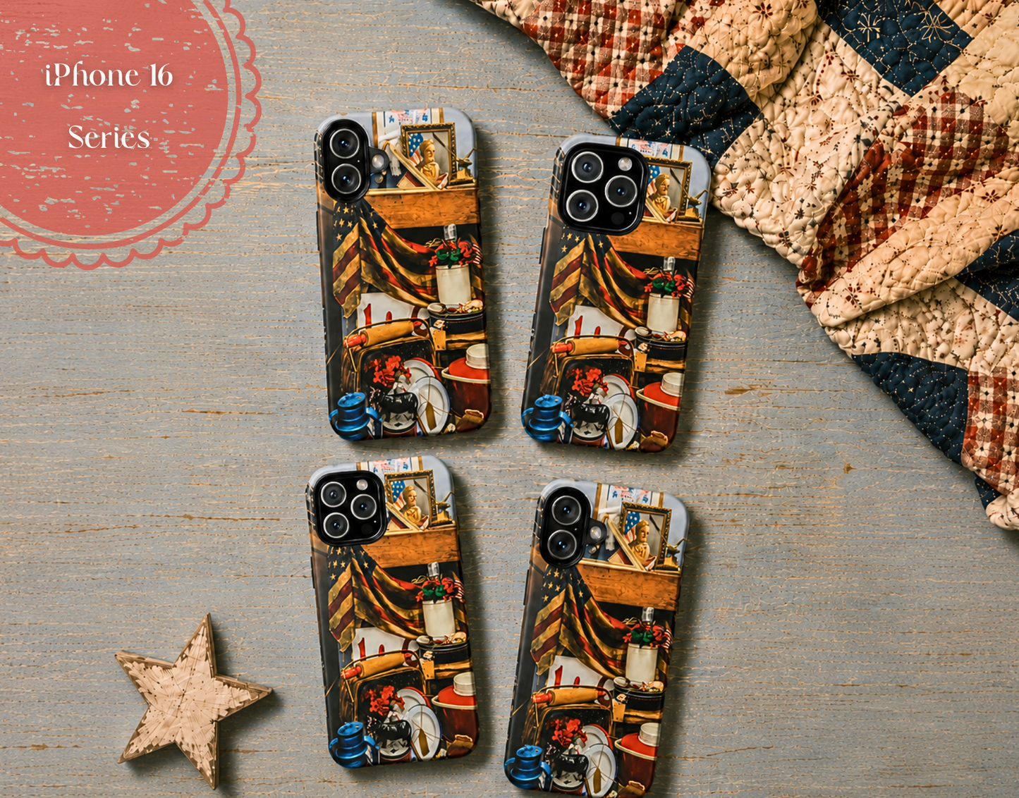 Patriotic MagSafe Phone Case American Flag Gift For Her Vintage Inspired Americana iPhone Samsung Cover America 250th