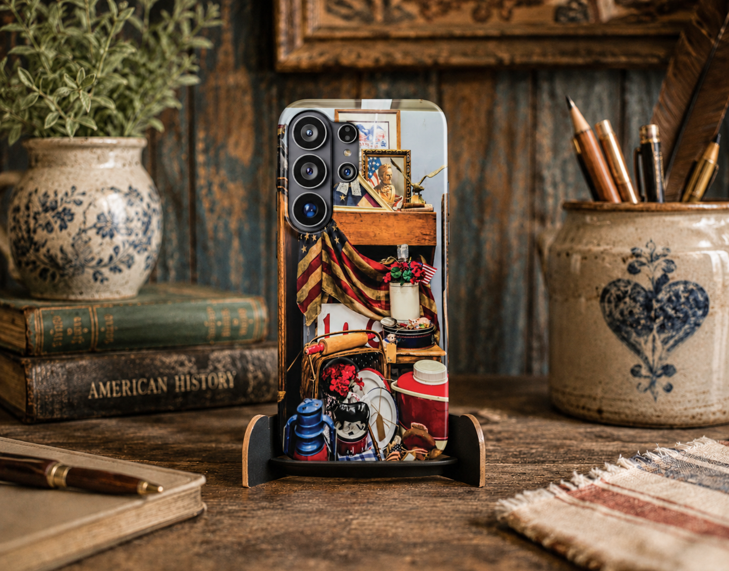 4th Of July Phone Case Gift For Her Patriotic American Flag Vintage Inspired Americana Tough iPhone Samsung Pixel Cover America 250th