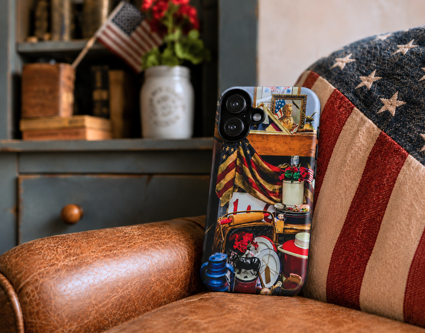 4th Of July Phone Case Gift For Her Patriotic American Flag Vintage Inspired Americana Tough iPhone Samsung Pixel Cover America 250th
