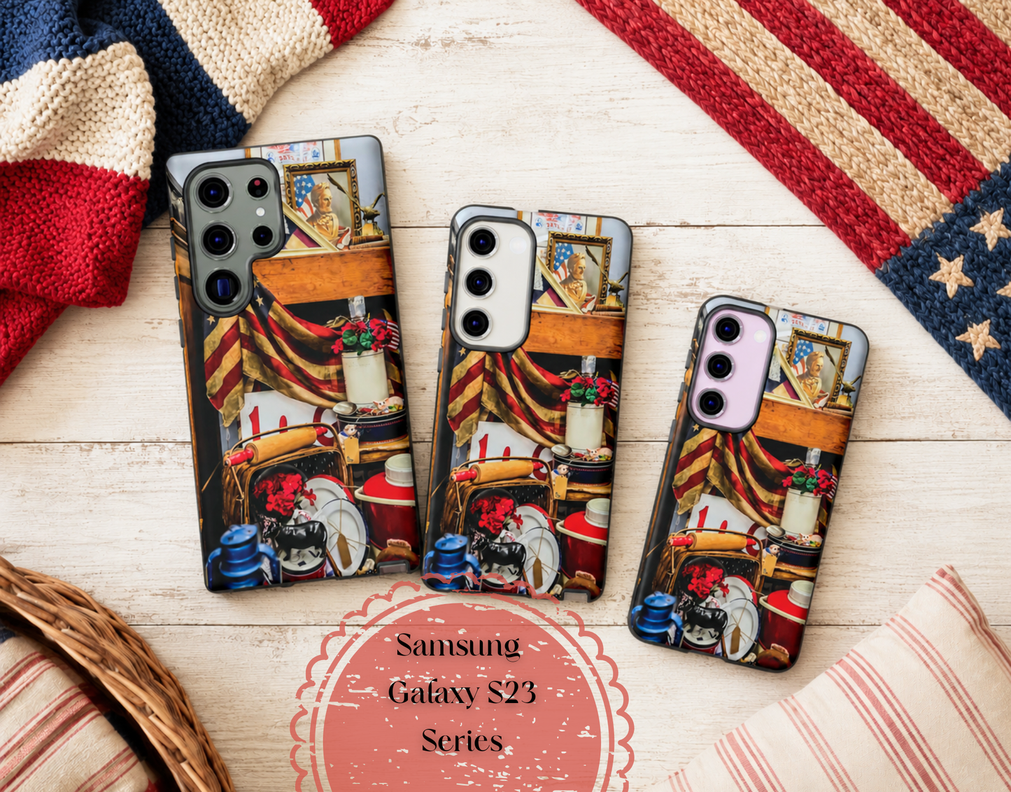 4th Of July Phone Case Gift For Her Patriotic American Flag Vintage Inspired Americana Tough iPhone Samsung Pixel Cover America 250th