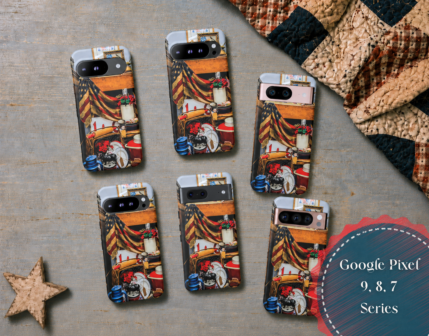 4th Of July Phone Case Gift For Her Patriotic American Flag Vintage Inspired Americana Tough iPhone Samsung Pixel Cover America 250th