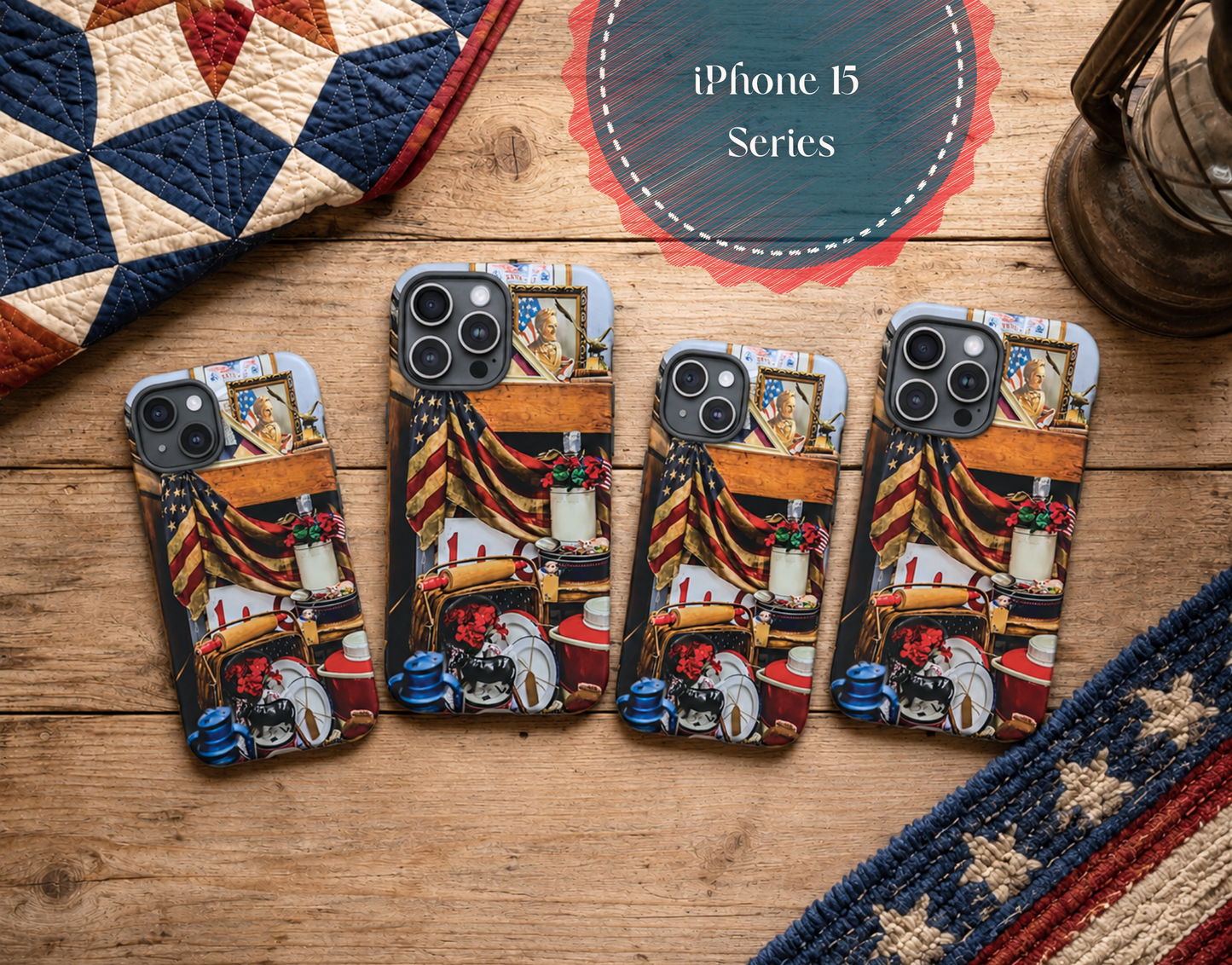 4th Of July Phone Case Gift For Her Patriotic American Flag Vintage Inspired Americana Tough iPhone Samsung Pixel Cover America 250th