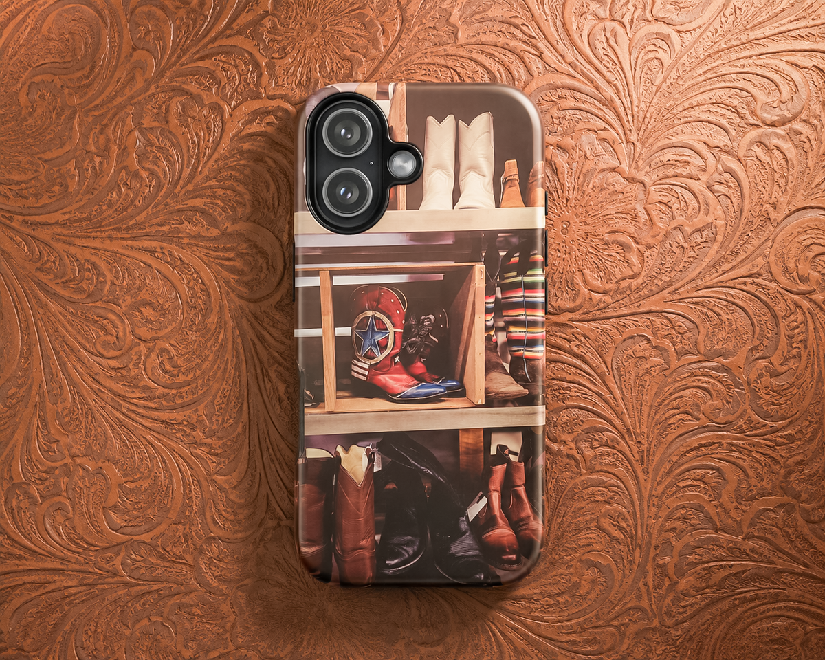 Vintage Inspired Cowgirl Boots Western MagSafe Tough Phone Case