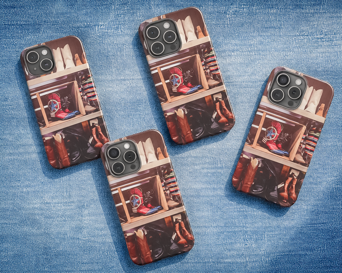 Vintage Inspired Cowgirl Boots Western MagSafe Tough Phone Case