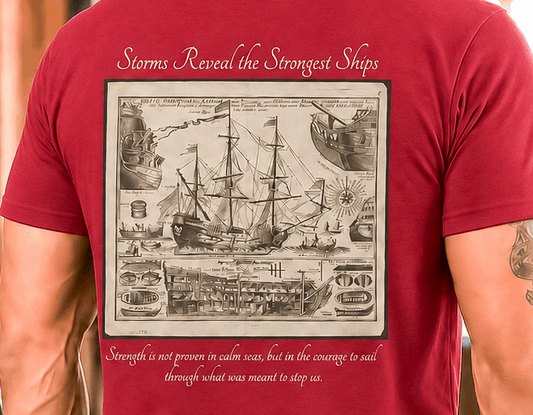 Tall Ship Graphic Tee – Vintage Inspired Nautical Back Print