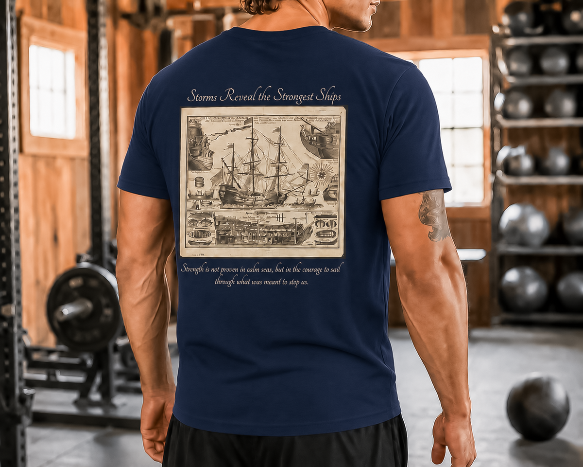Tall Ship Graphic Tee – Vintage Inspired Nautical Back Print