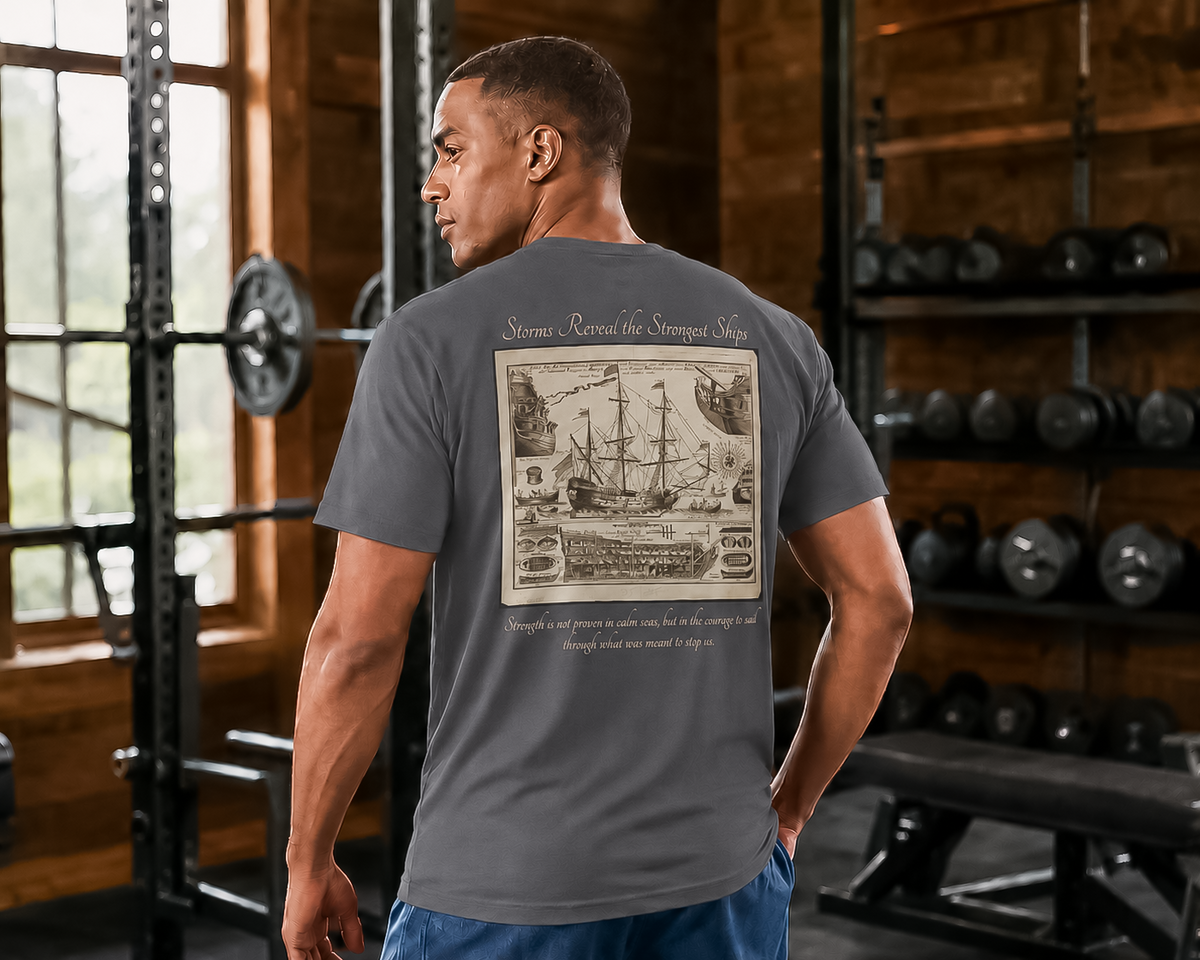 Tall Ship Graphic Tee – Vintage Inspired Nautical Back Print