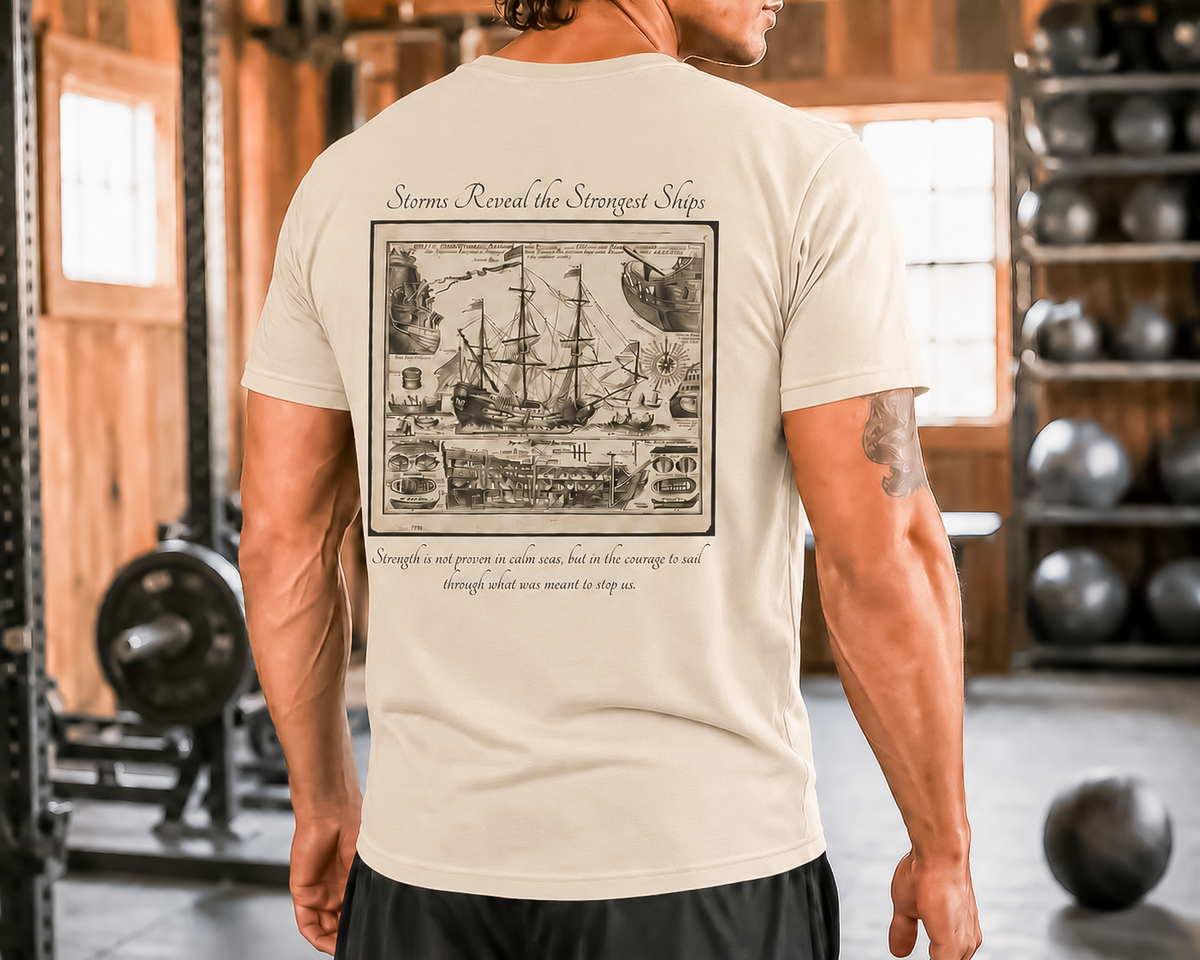 Tall Ship Graphic Tee – Vintage Inspired Nautical Back Print