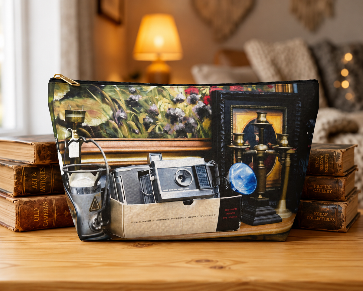 Vintage Inspired Camera Makeup Bag & Accessory Pouch