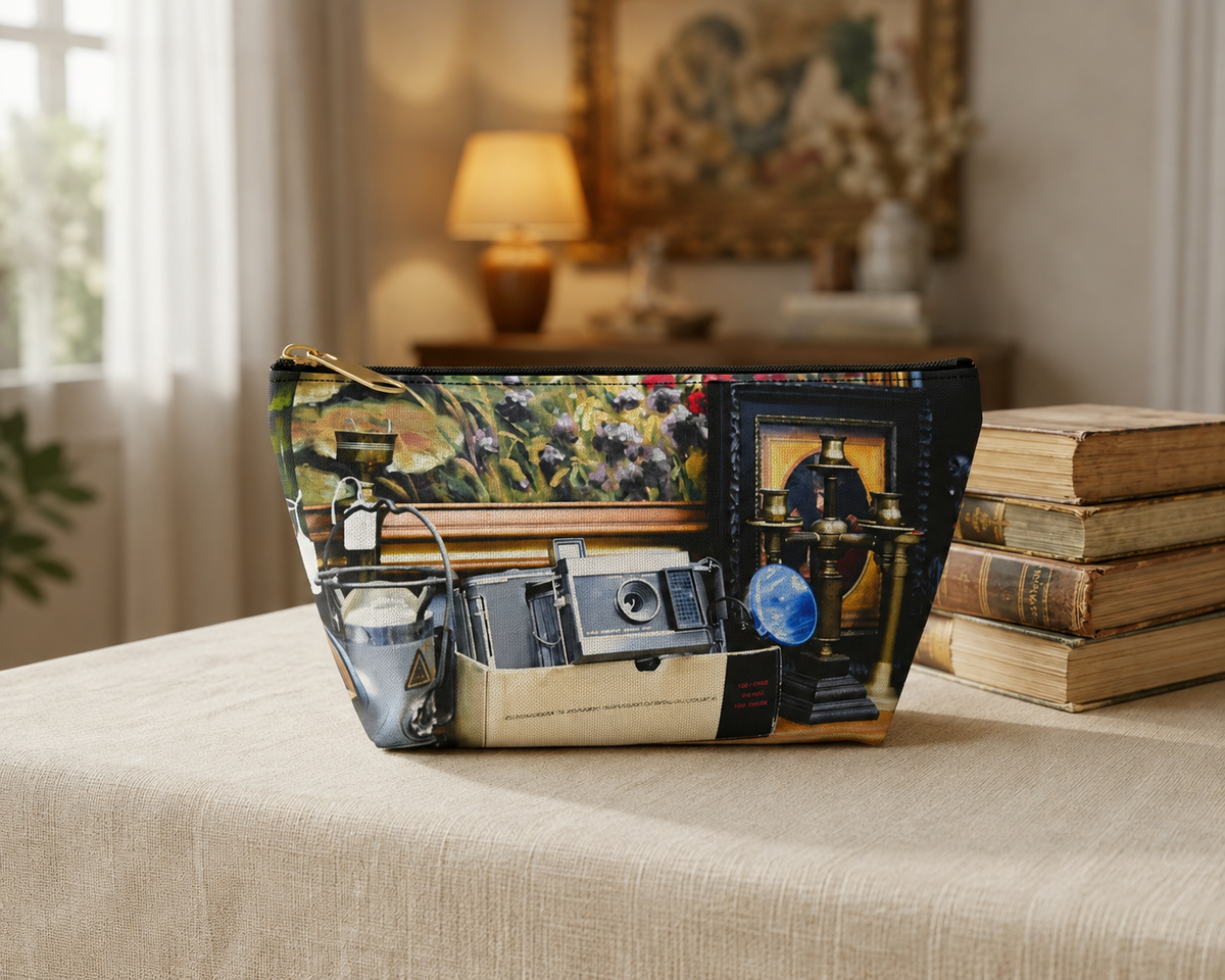 Vintage Inspired Camera Makeup Bag & Accessory Pouch