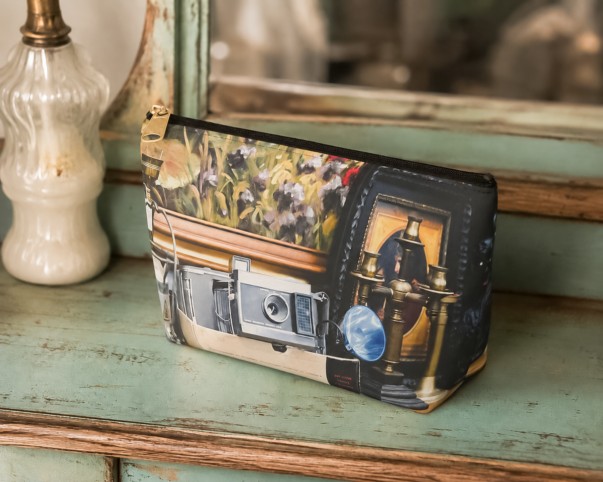 Vintage Inspired Camera Makeup Bag & Accessory Pouch