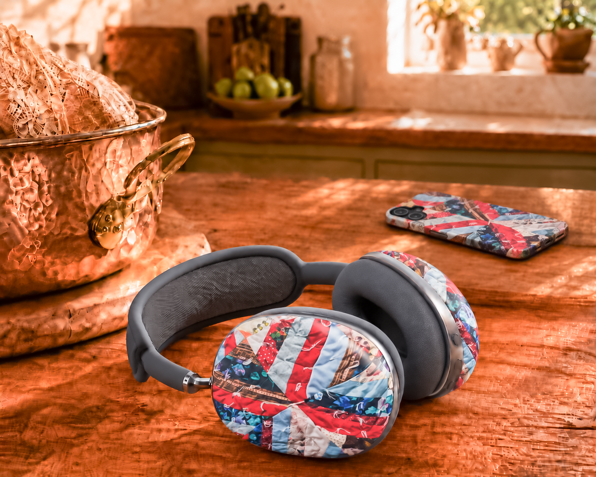 Vintage Patchwork String Quilt AirPods Max Shell Covers