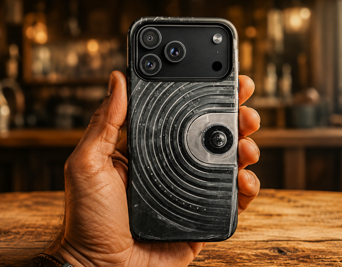 Vintage Radio Black & White Tough Phone Case – Dual-Layer Protective Cover