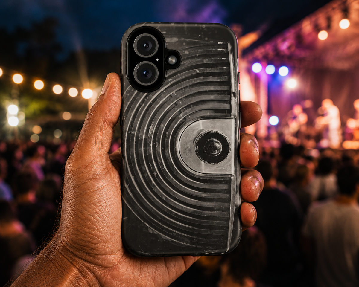 Vintage Radio Black & White Tough Phone Case – Dual-Layer Protective Cover