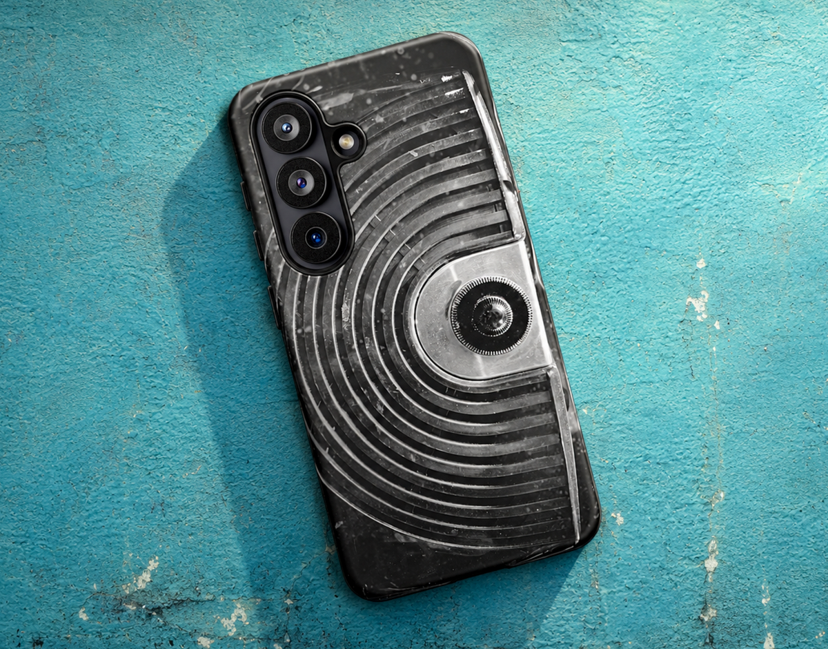 Vintage Radio Black & White Tough Phone Case – Dual-Layer Protective Cover