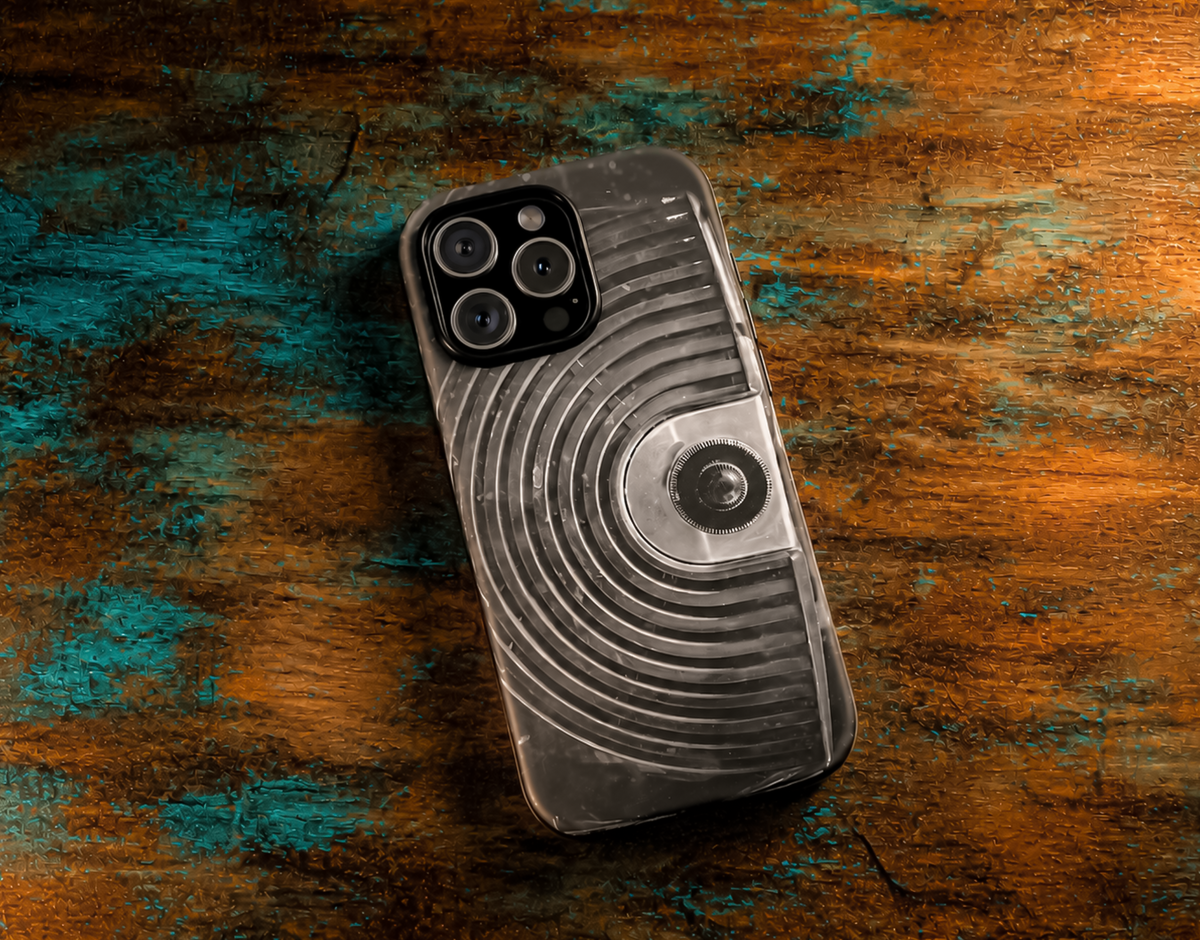Vintage Radio Black & White Tough Phone Case – Dual-Layer Protective Cover