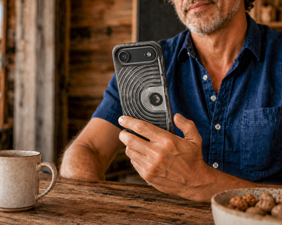 Vintage Radio Black & White Tough Phone Case – Dual-Layer Protective Cover