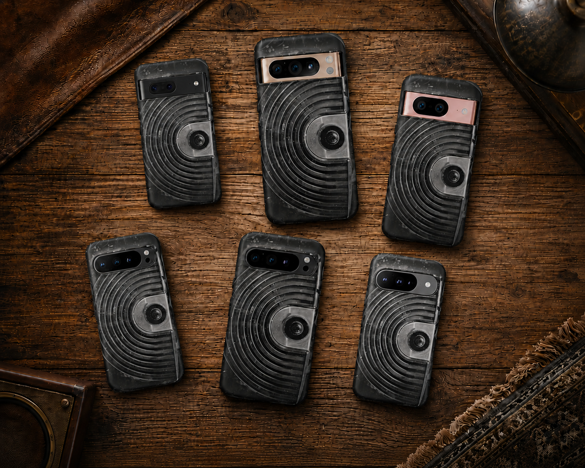 Vintage Radio Black & White Tough Phone Case – Dual-Layer Protective Cover