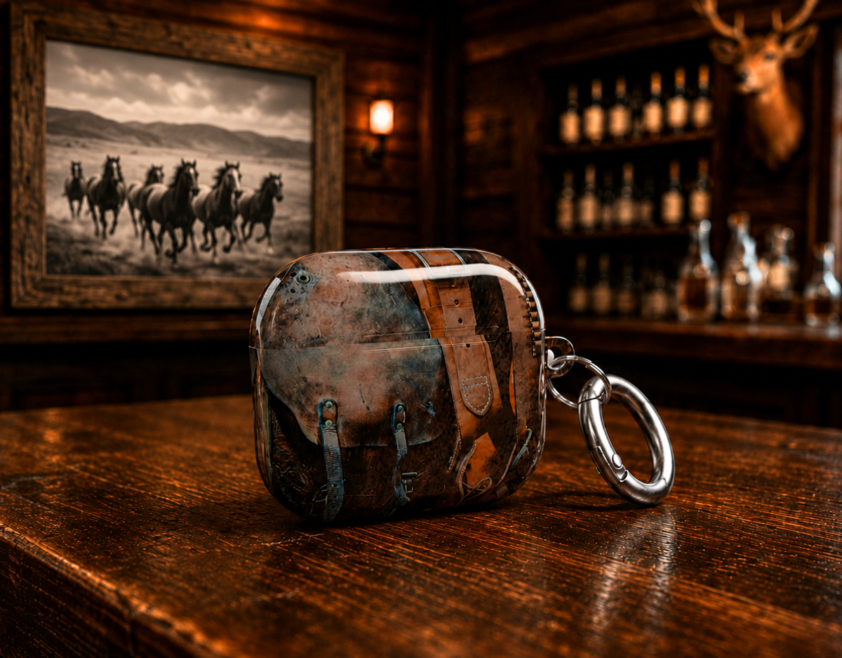 Vintage Western Leather-Look AirPods & AirPods Pro Case – Cowboy Protective Cover