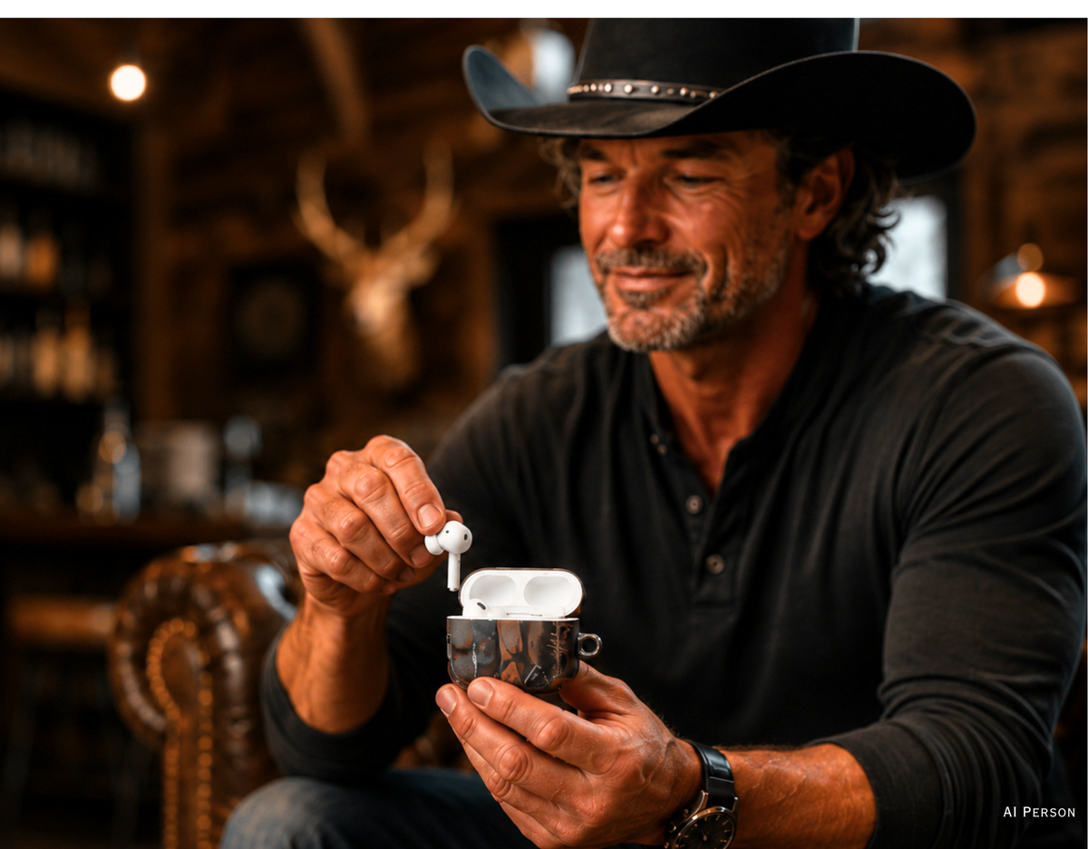 Vintage Western Leather-Look AirPods & AirPods Pro Case – Cowboy Protective Cover