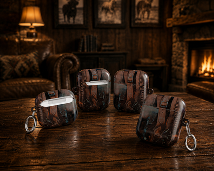 Vintage Western Leather-Look AirPods & AirPods Pro Case – Cowboy Protective Cover