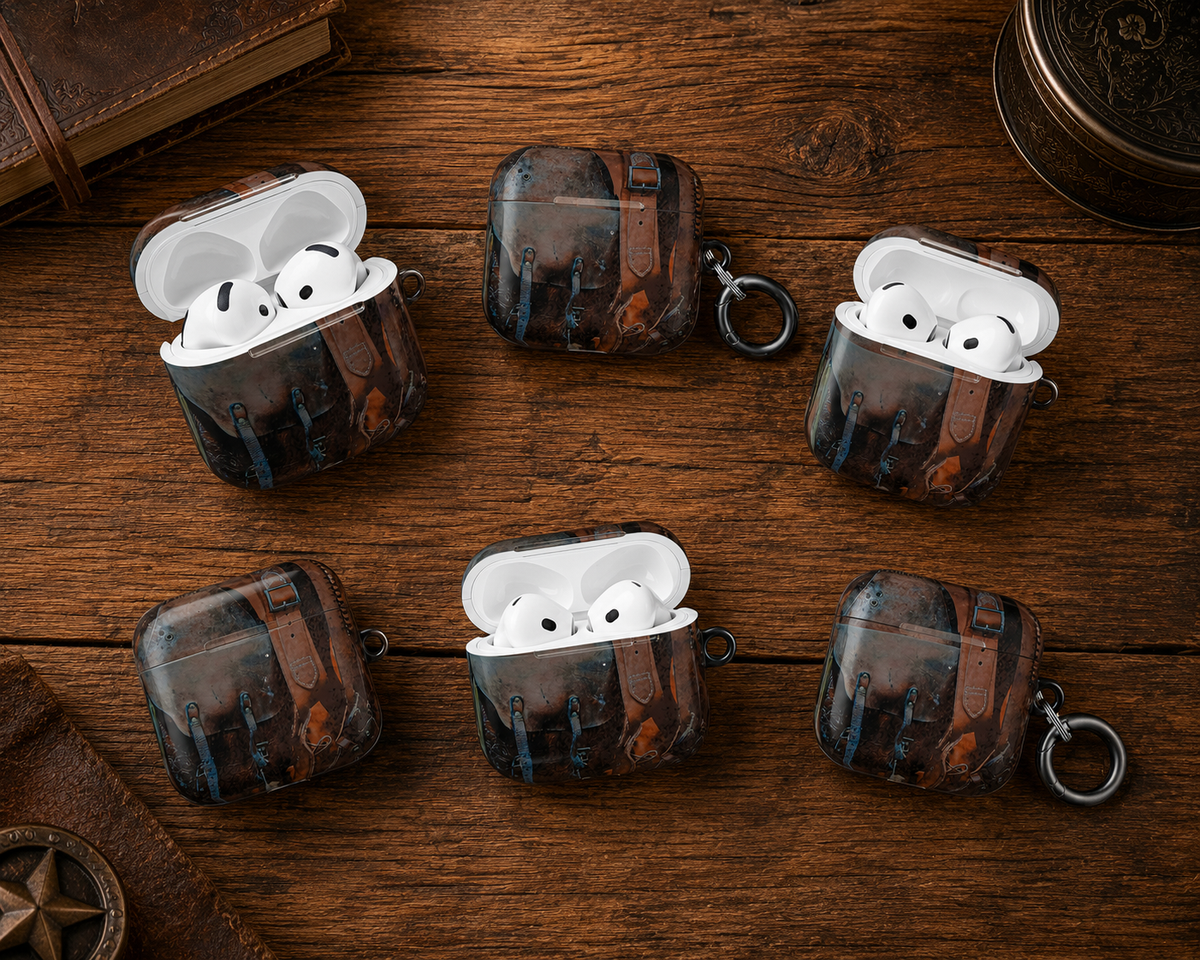 Vintage Western Leather-Look AirPods & AirPods Pro Case – Cowboy Protective Cover