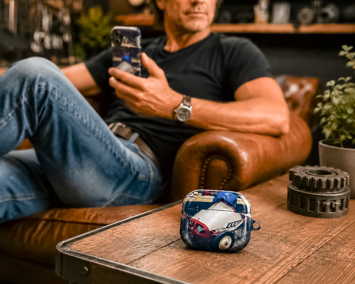 Vintage Go-Kart Racing Airpods Cases – Retro Motorsport Protective Cover