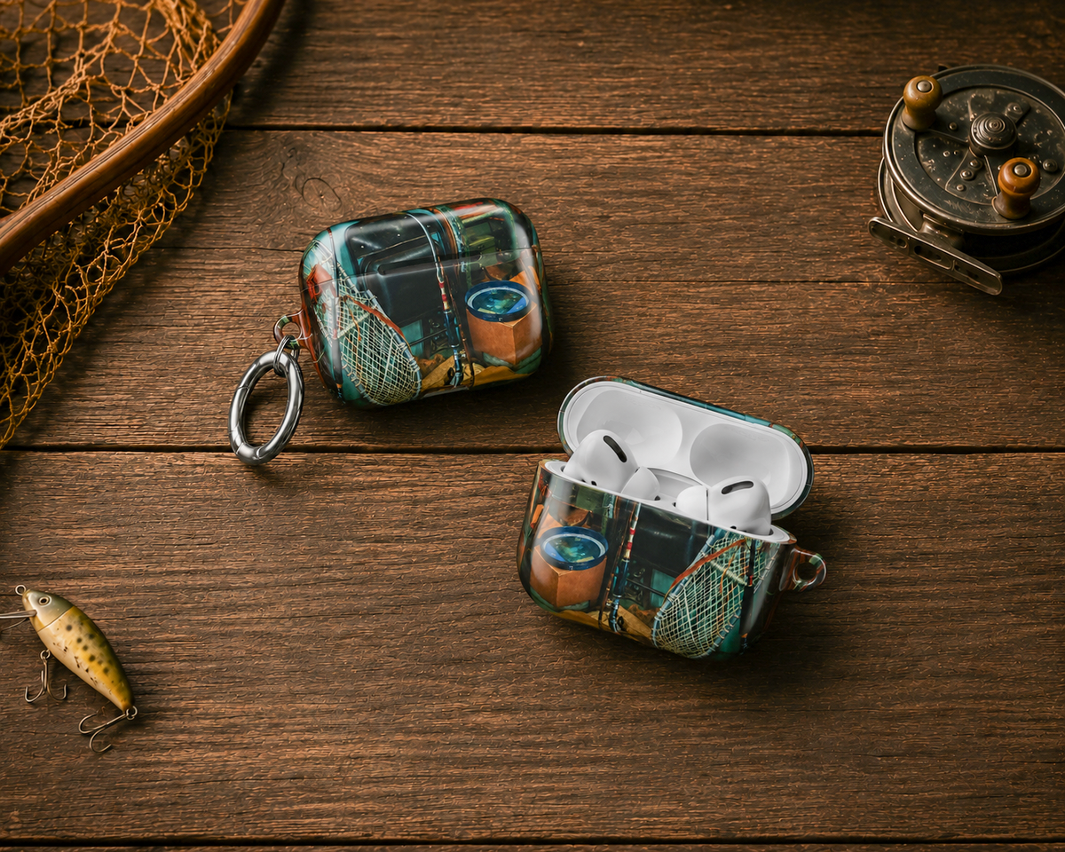 Vintage Fishing Gear AirPods & AirPods Pro Case – Outdoorsman Protective Cover
