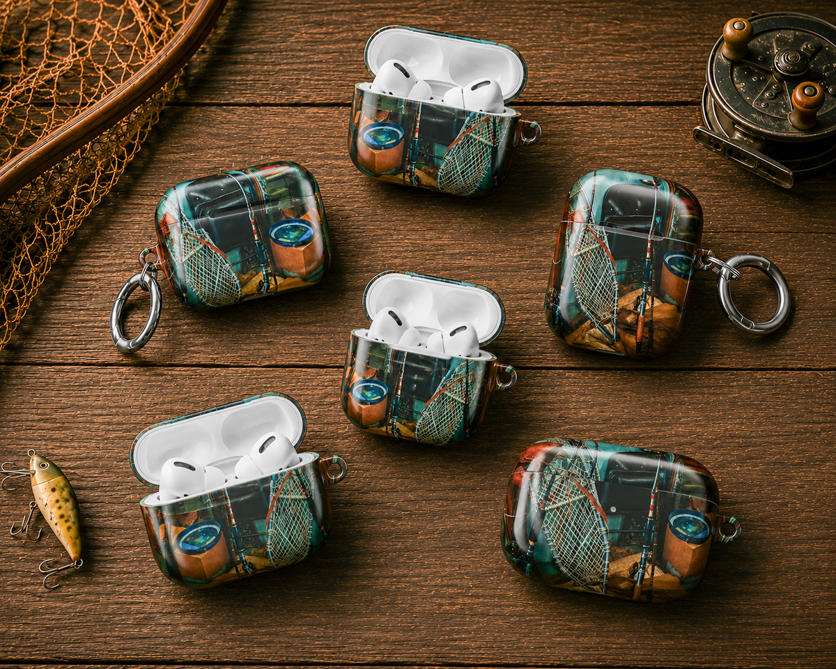 Vintage Fishing Gear AirPods & AirPods Pro Case – Outdoorsman Protective Cover