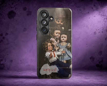Personalized Creepy Doll MagSafe Tough Phone Case – Gothic Vintage Graphic