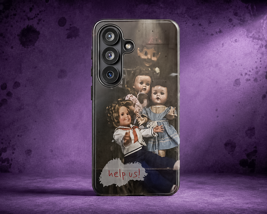 Personalized Creepy Doll MagSafe Tough Phone Case – Gothic Vintage Graphic
