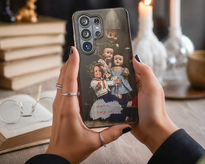 Personalized Creepy Doll Tough Phone Case – Gothic Vintage Graphic