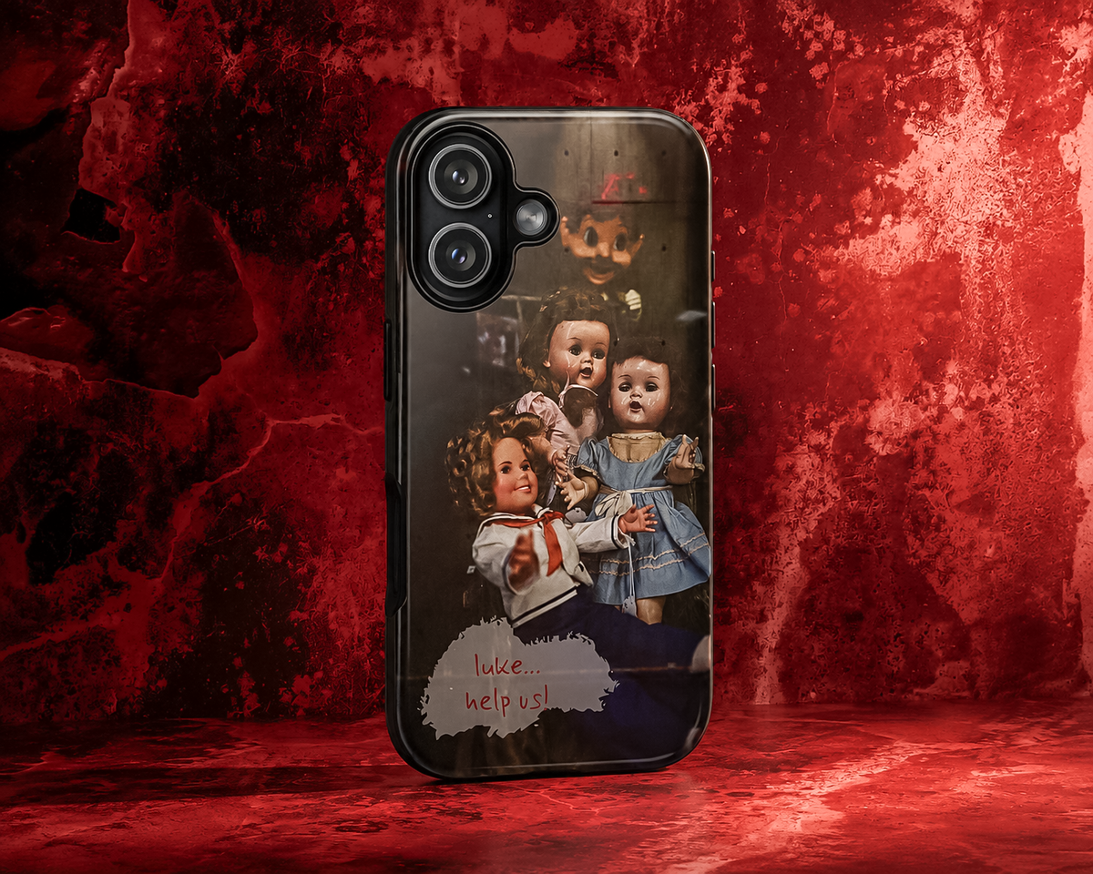 Personalized Creepy Doll Tough Phone Case – Gothic Vintage Graphic