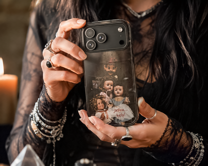 Personalized Creepy Doll Tough Phone Case – Gothic Vintage Graphic