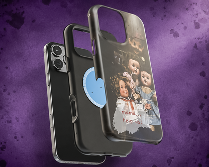 Personalized Creepy Doll Tough Phone Case – Gothic Vintage Graphic