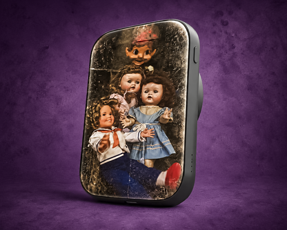 Vintage Creepy Doll Magnetic Power Bank – 5000mAh MagSafe Compatible Charger