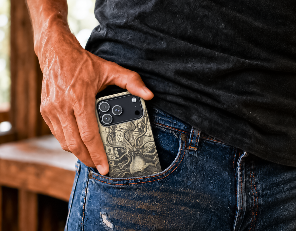 Vintage Kraken Tough Phone Case – Nautical Sea Monster Graphic