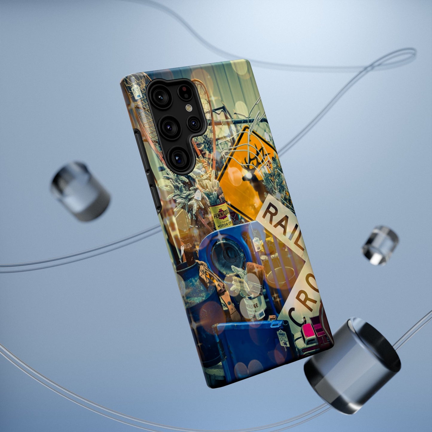 Vintage Railroad Crossing Collage Phone Case