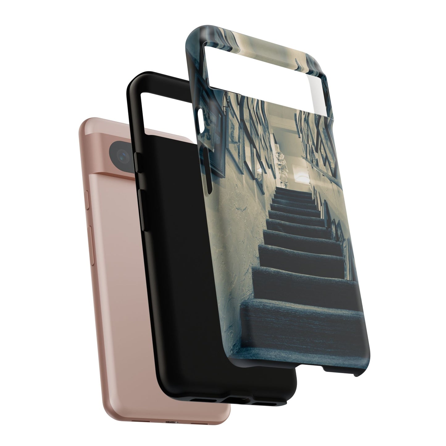 Vintage Style Tough Cases: Artistic Phone Case with Stairway Design, Unique Mobile Cover, Creative Gift for Art Lovers, Stylish Accessory