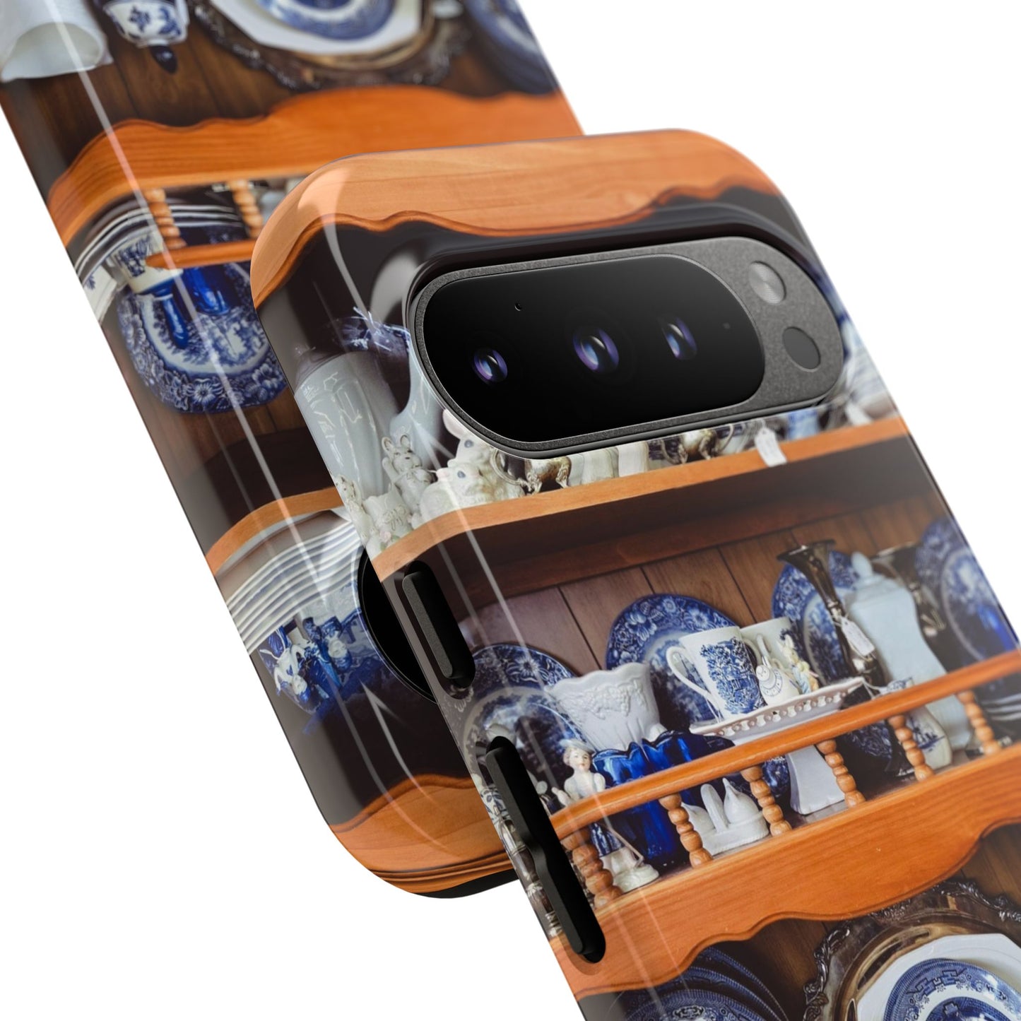 Blue & White Curio Charm Tough Phone Case. Classic China-Inspired Design with Timeless Elegance for Your iPhone, Samsung, or Google Pixel