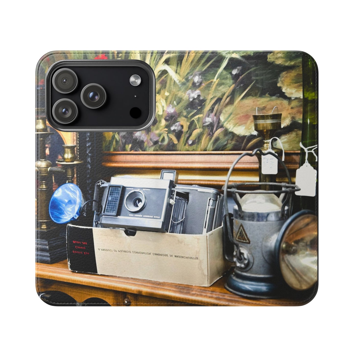 Vintage Camera Flip Case - Retro Style Phone Wallet Cover