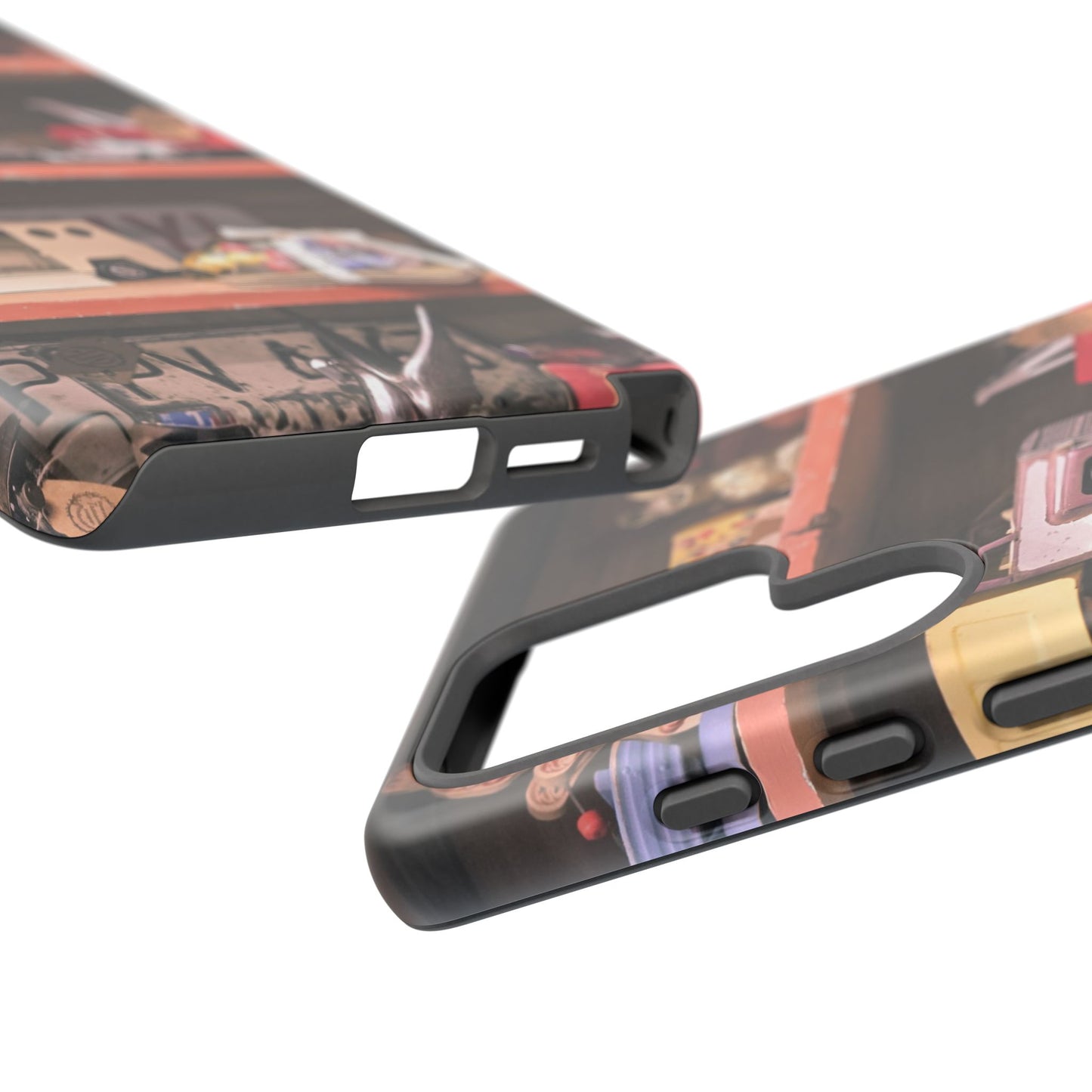 Vintage Toy Shelf Tough Phone Case, Nostalgic Collector Gift for iPhone, Samsung & Google Pixel