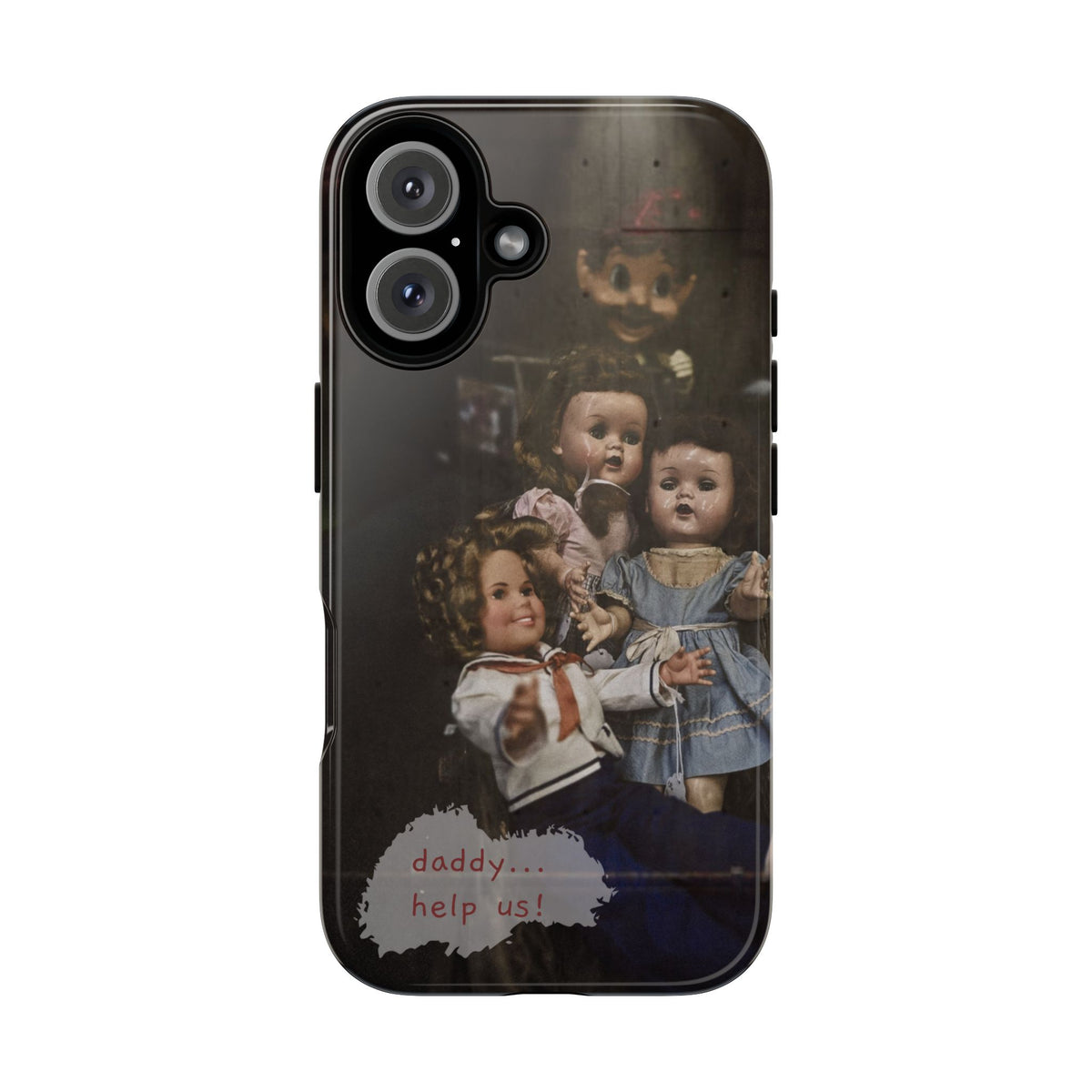 Personalized Creepy Doll Tough Phone Case – Gothic Vintage Graphic