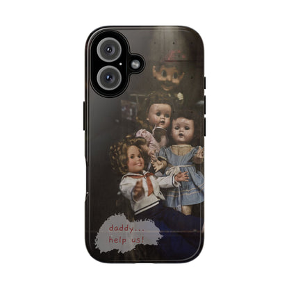 Personalized Creepy Doll Tough Phone Case – Gothic Vintage Graphic