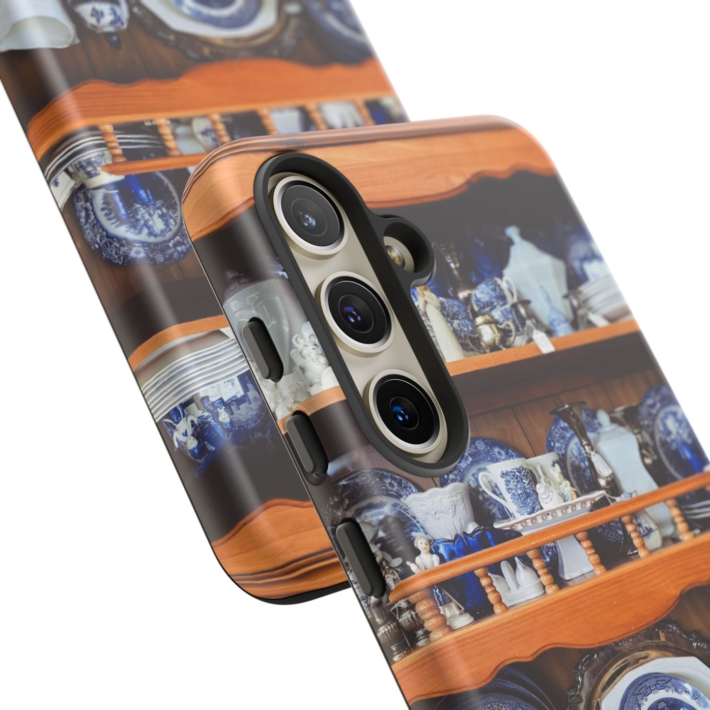 Blue & White Curio Charm Tough Phone Case. Classic China-Inspired Design with Timeless Elegance for Your iPhone, Samsung, or Google Pixel