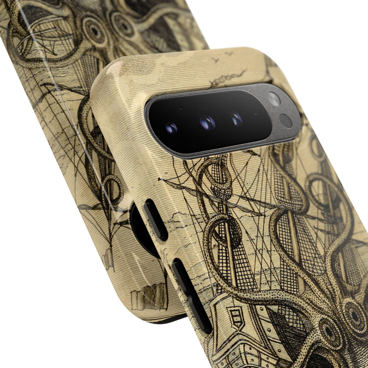 Vintage Kraken Tough Phone Case – Nautical Sea Monster Graphic