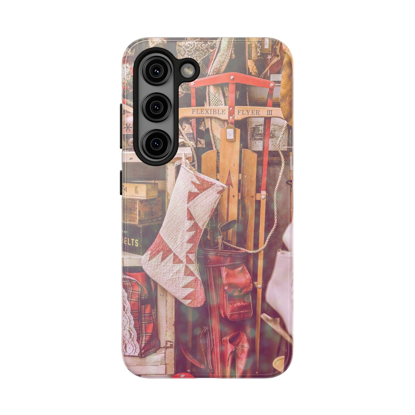 Vintage Ski Gear phone case | Retro winter sports collage