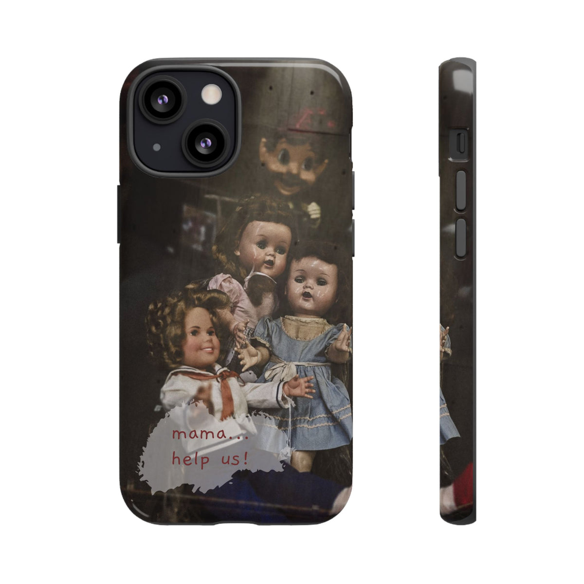 Personalized Creepy Doll Tough Phone Case – Gothic Vintage Graphic