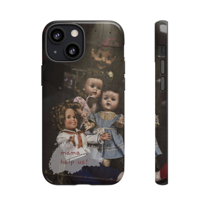Personalized Creepy Doll Tough Phone Case – Gothic Vintage Graphic